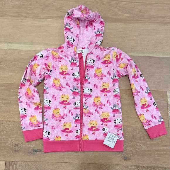 Birdie Bean Other - NWT Birdie Bean Pink Ballet Girls Zip Up Jacket with Hood size 7-8